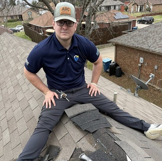 Storm Warden performing a roof repair